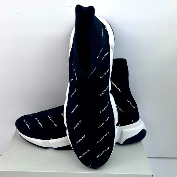 Balenciaga Speed Trainer Sock Sneakers – Black (EU 43/US 10) Speed high trainers Balenciaga Black size 43 EU in Polyester  main image 3